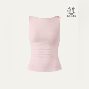 NWT OGL Elastic Open Back Brami Tank - Powder Pink S E87